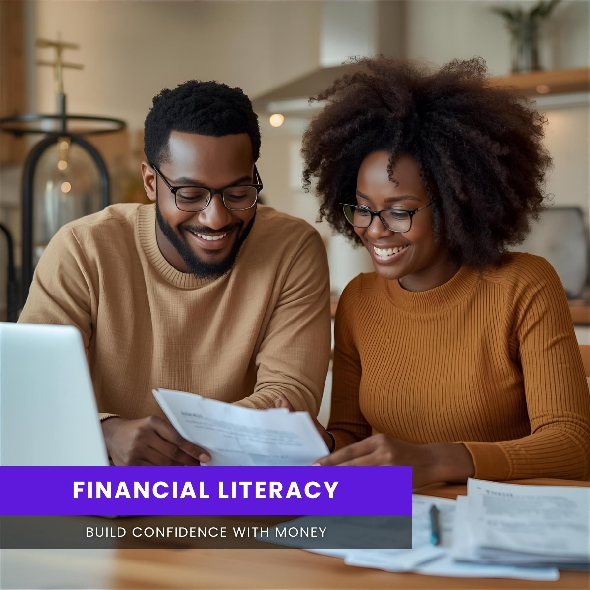 Financial literacy concept showing income, expenses, credit, and savings for better money management