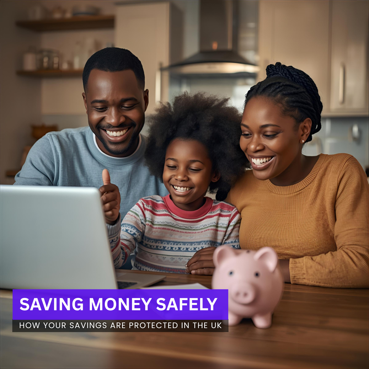 Person reviewing UK bank savings account with FSCS protection details