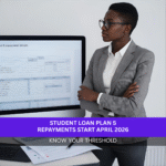 UK payroll professional reviewing Student Loan Plan 5 repayment details on a computer screen